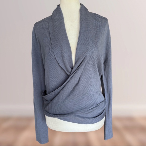 ALL SAINTS Wasson Pirate Lightweight Cardigan in Light Blue | 100% Merino Wool - Picture 9 of 12
